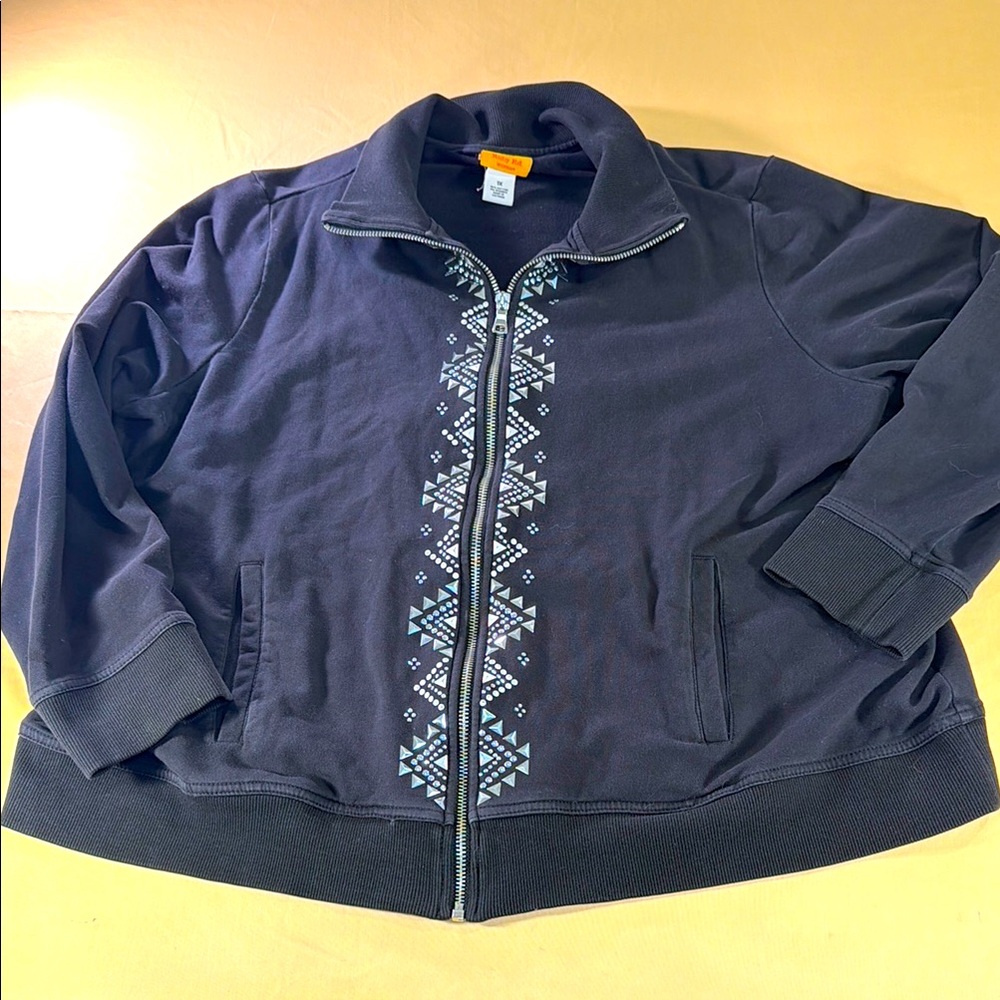 Ruby Road women’s jacket zip front size one X black front pockets